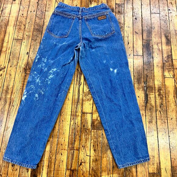 vintage women's Calvin Klein 100% cotton high waist 1990s jeans thrashed 12 - Picture 1 of 8